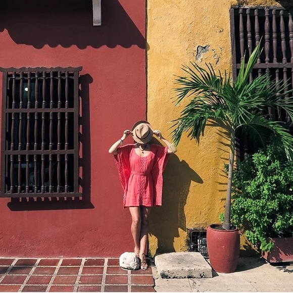 French connection hot pink dress/ cover up - Picture 3 of 8